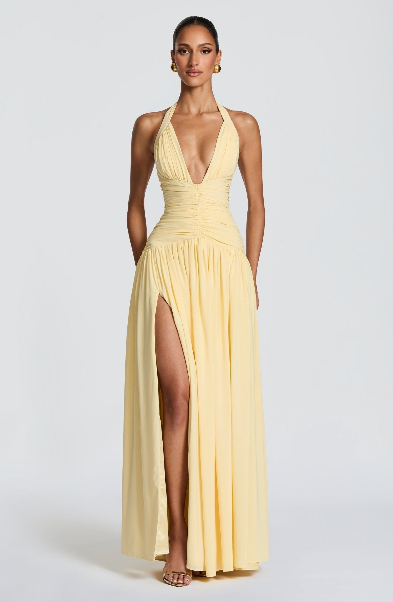 Amaris Maxi Elbise - Limon