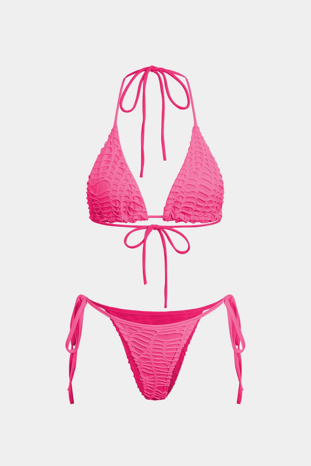 Halter Yaka Bikini ve Mayo Eteği Pareo Takımı