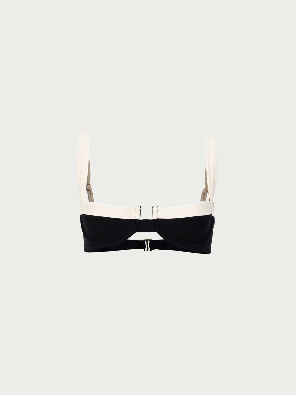 Balenli Bikini Takım- Siyah/Krem
