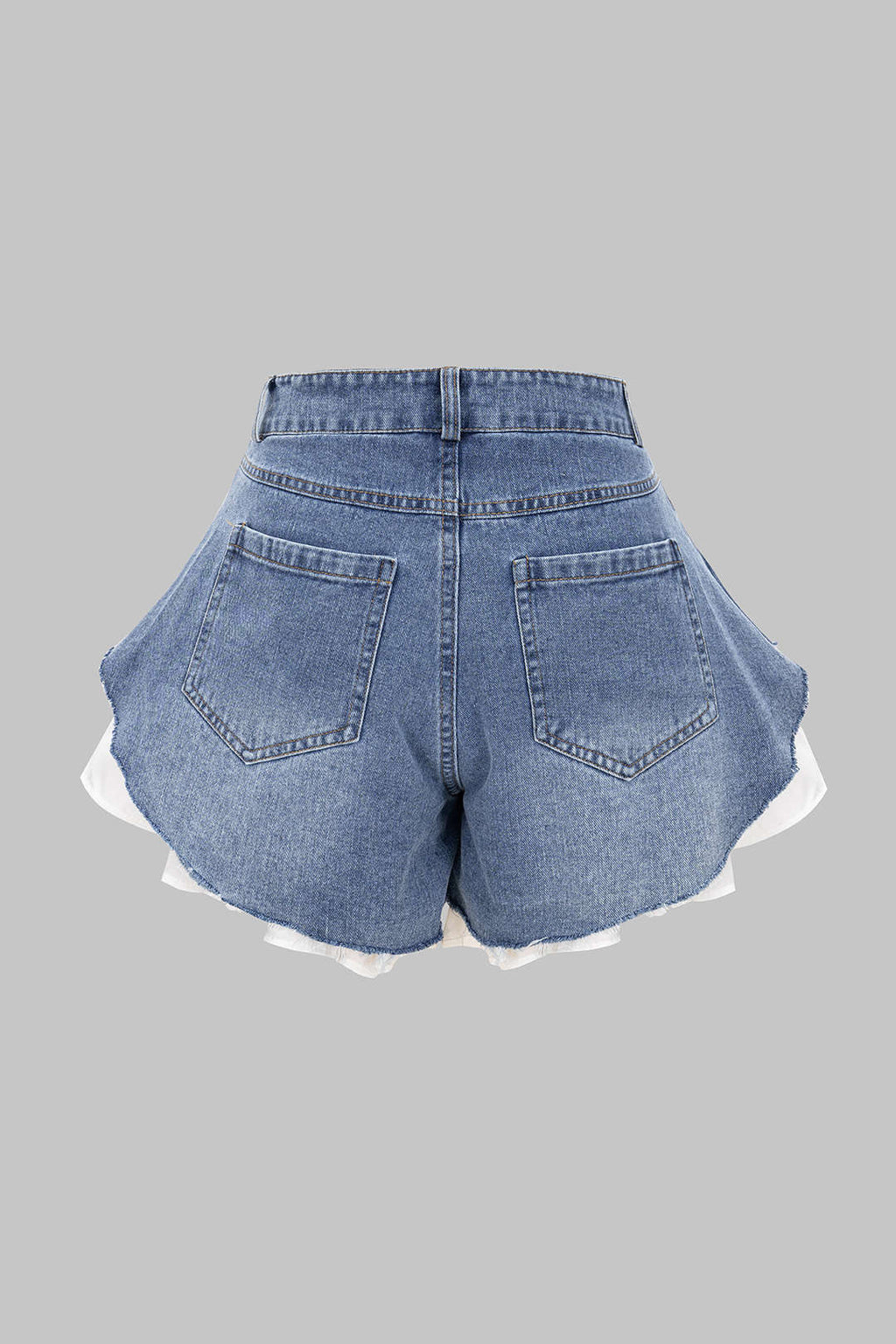 Denim Patchwork Şort