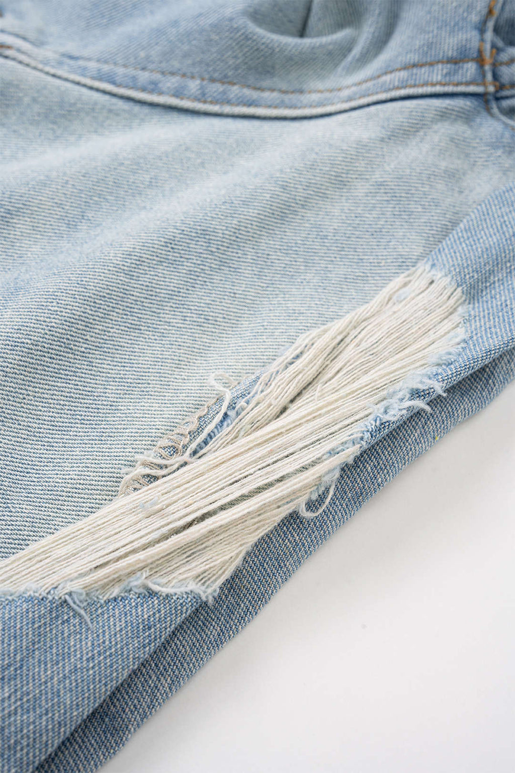 Denim Yüksek Bel Şort