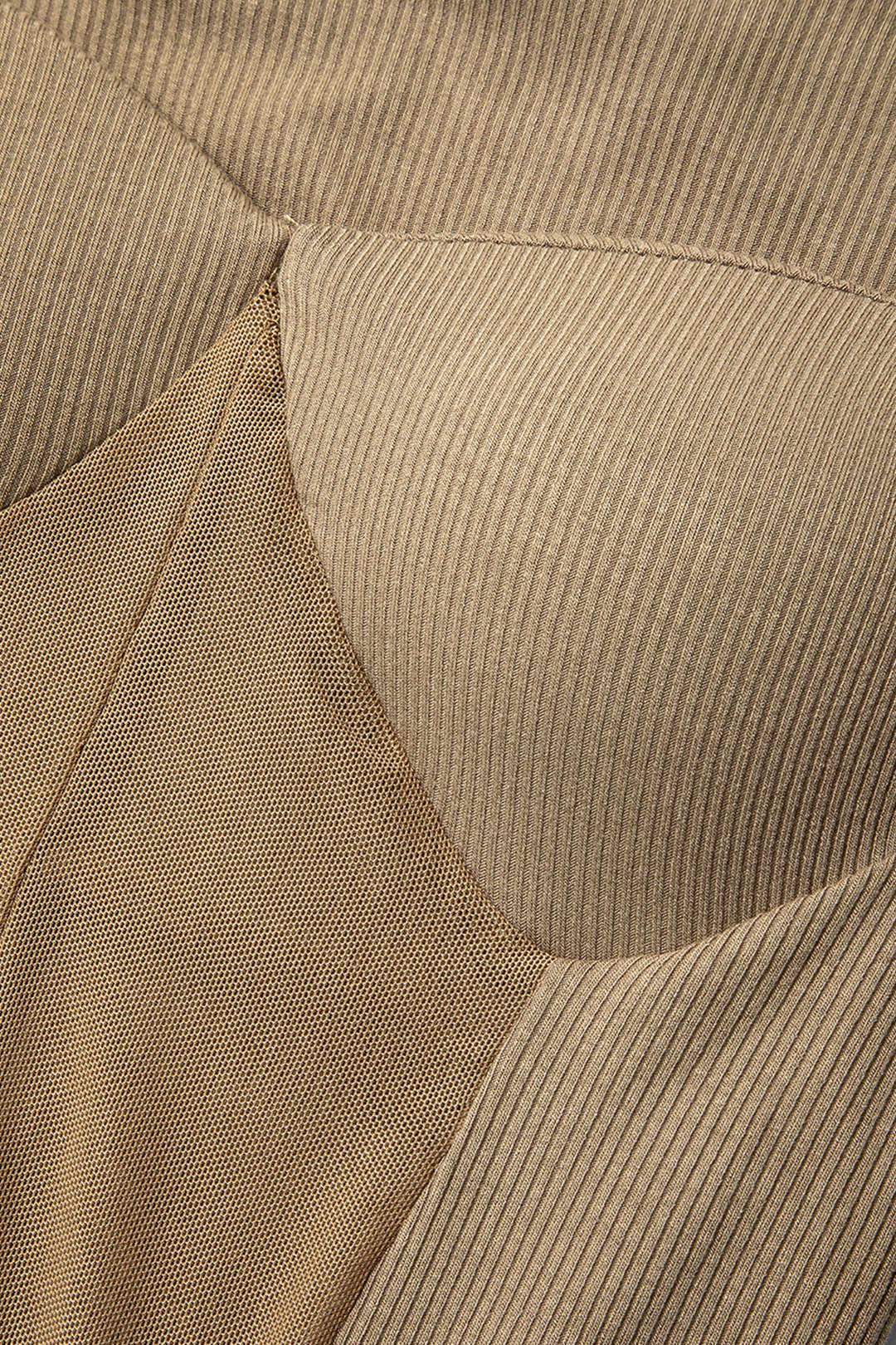 Şeffaf Mesh Patchwork Uzun Kollu Büstiyer Korsaj Üst