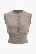 Düğmeli Kazak Tank Top