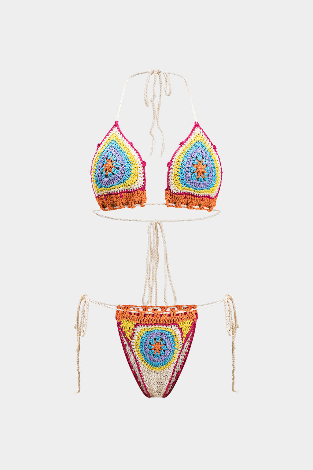 Örgü Askılı Sırtı Açık Bikini Takımı