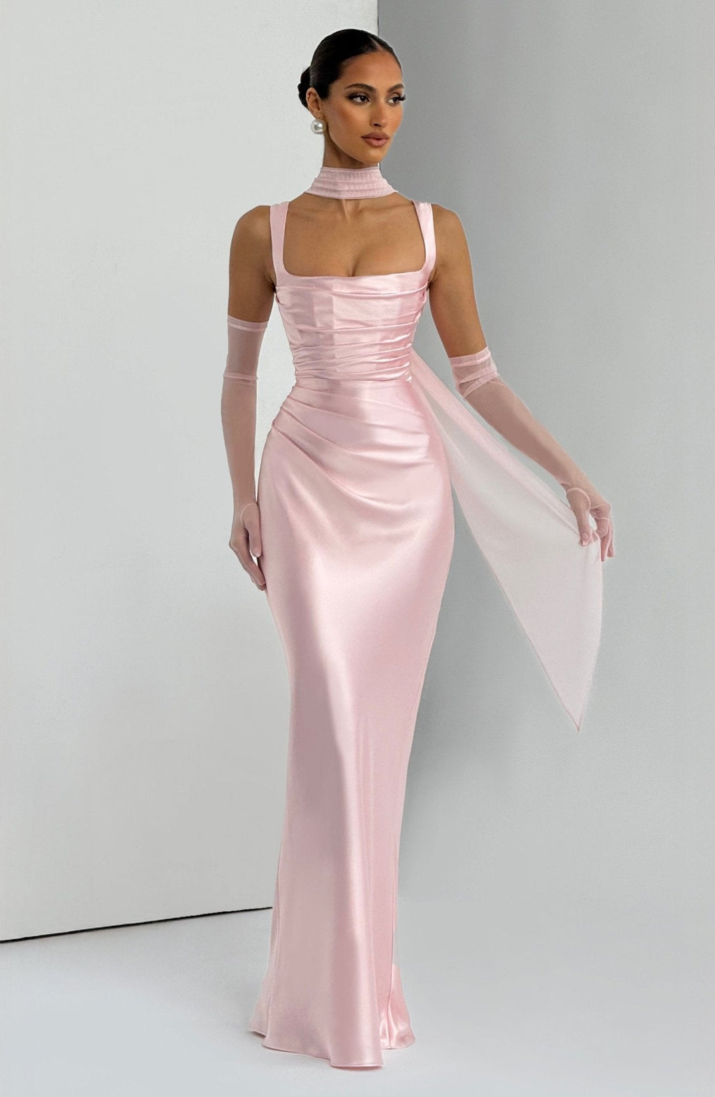 Calanthe Maxi Elbise - Allık