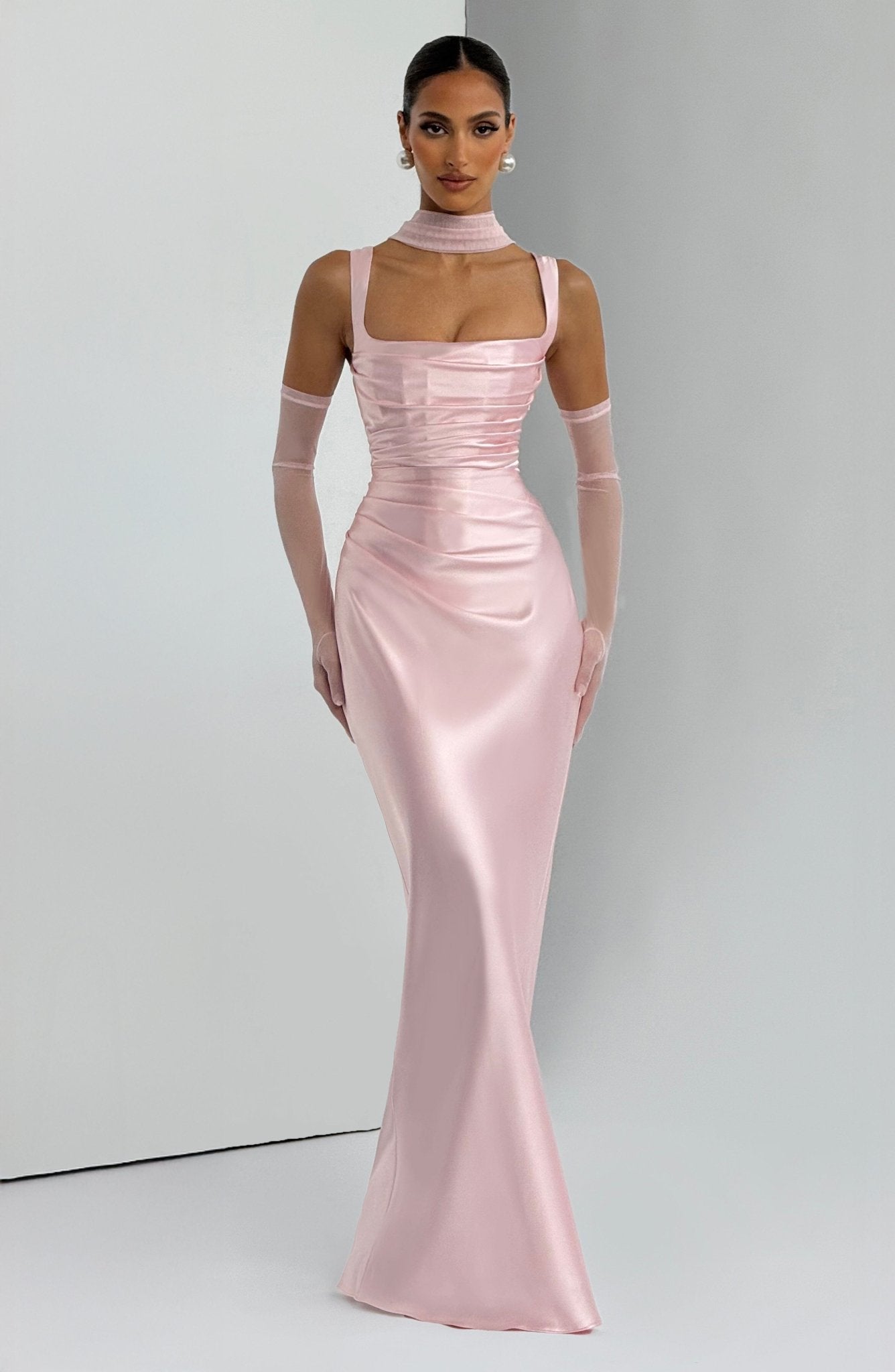 Calanthe Maxi Elbise - Allık