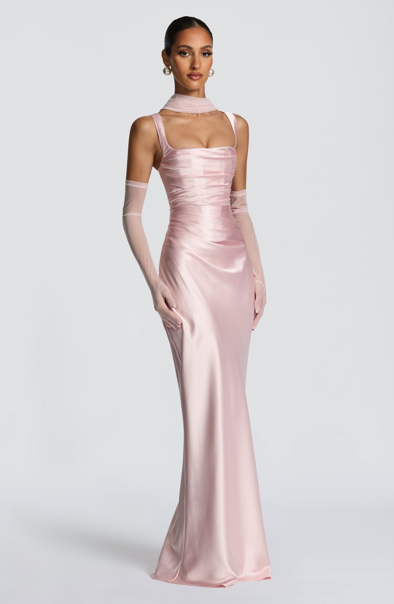Calanthe Maxi Elbise - Allık