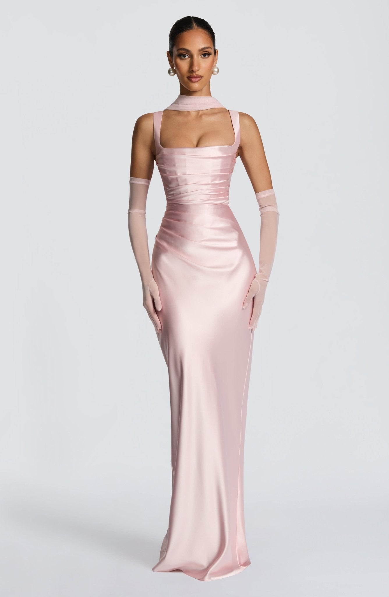 Calanthe Maxi Elbise - Allık