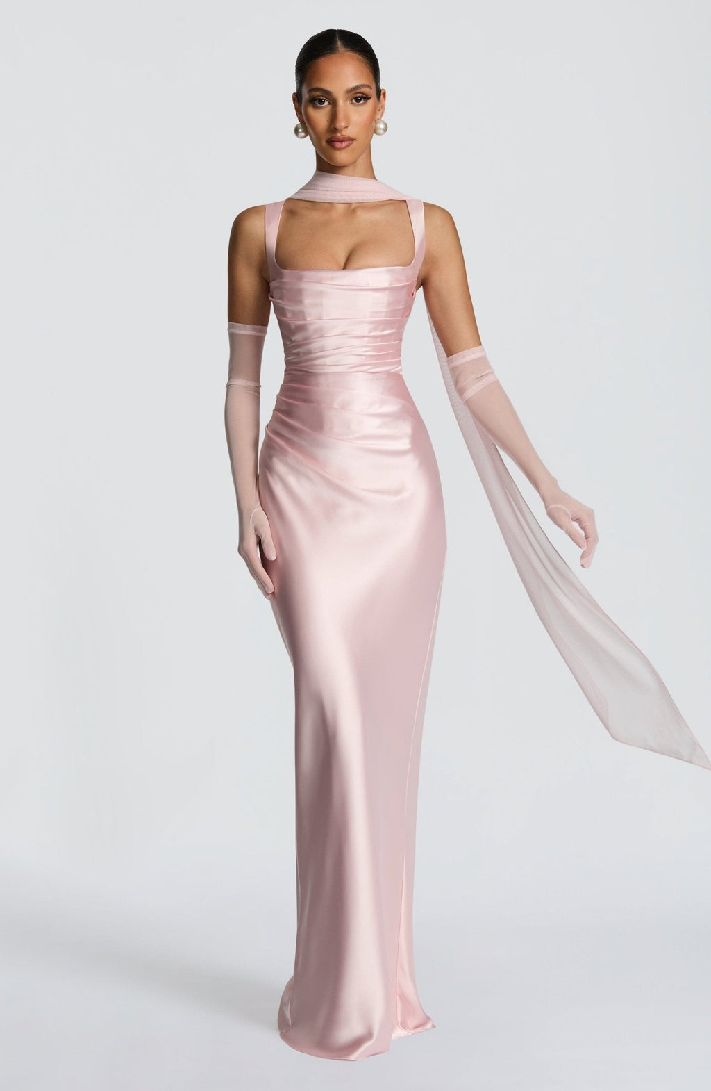 Calanthe Maxi Elbise - Allık