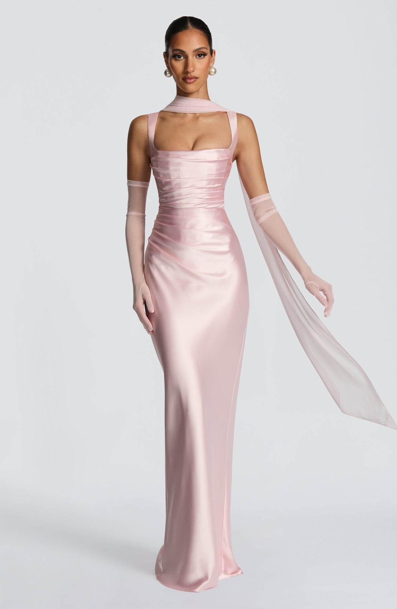 Calanthe Maxi Elbise - Allık
