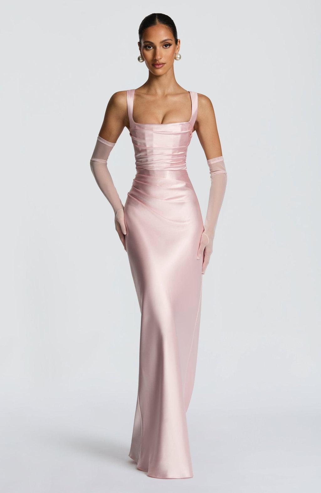 Calanthe Maxi Elbise - Allık