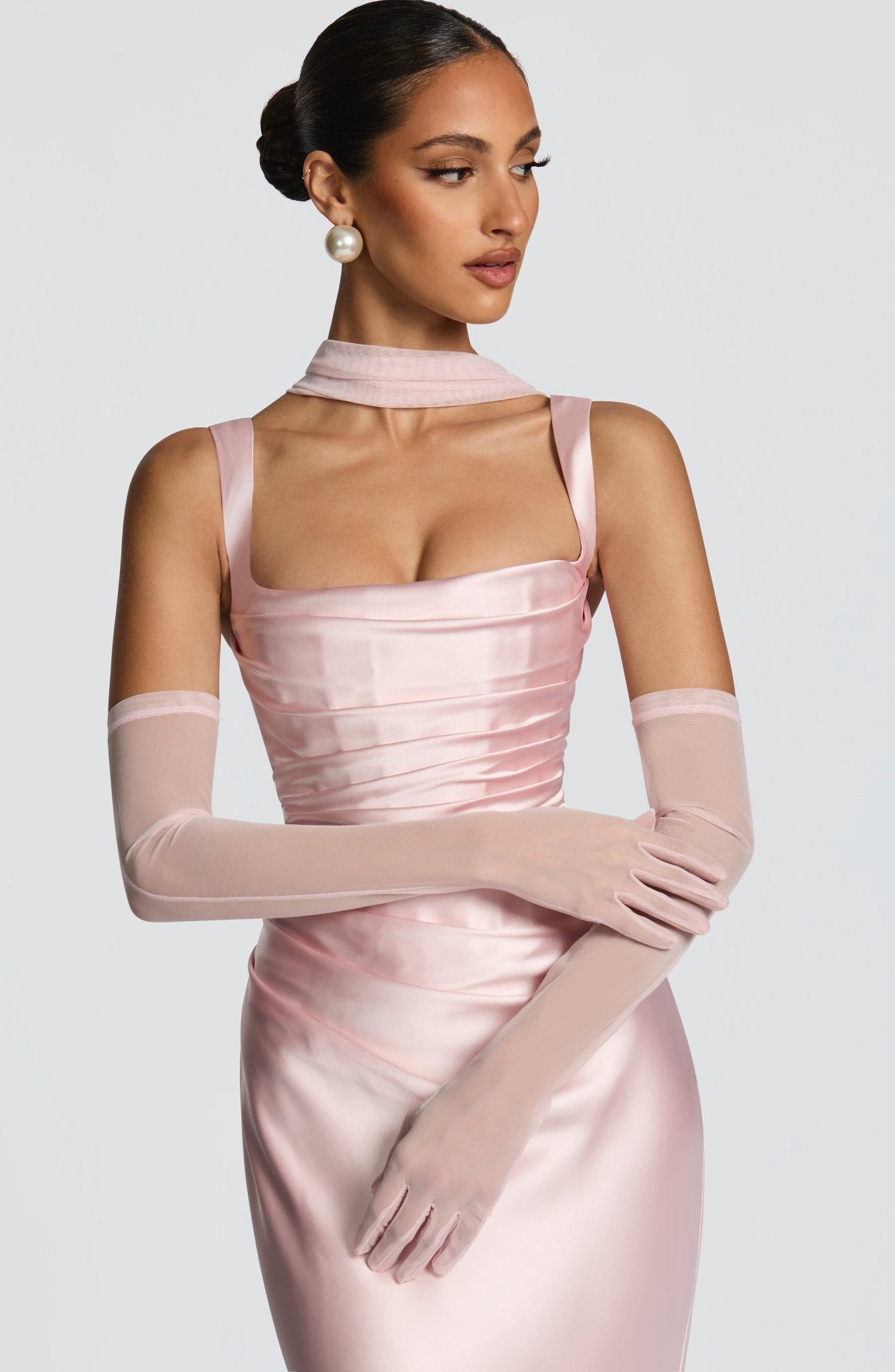 Calanthe Maxi Elbise - Allık