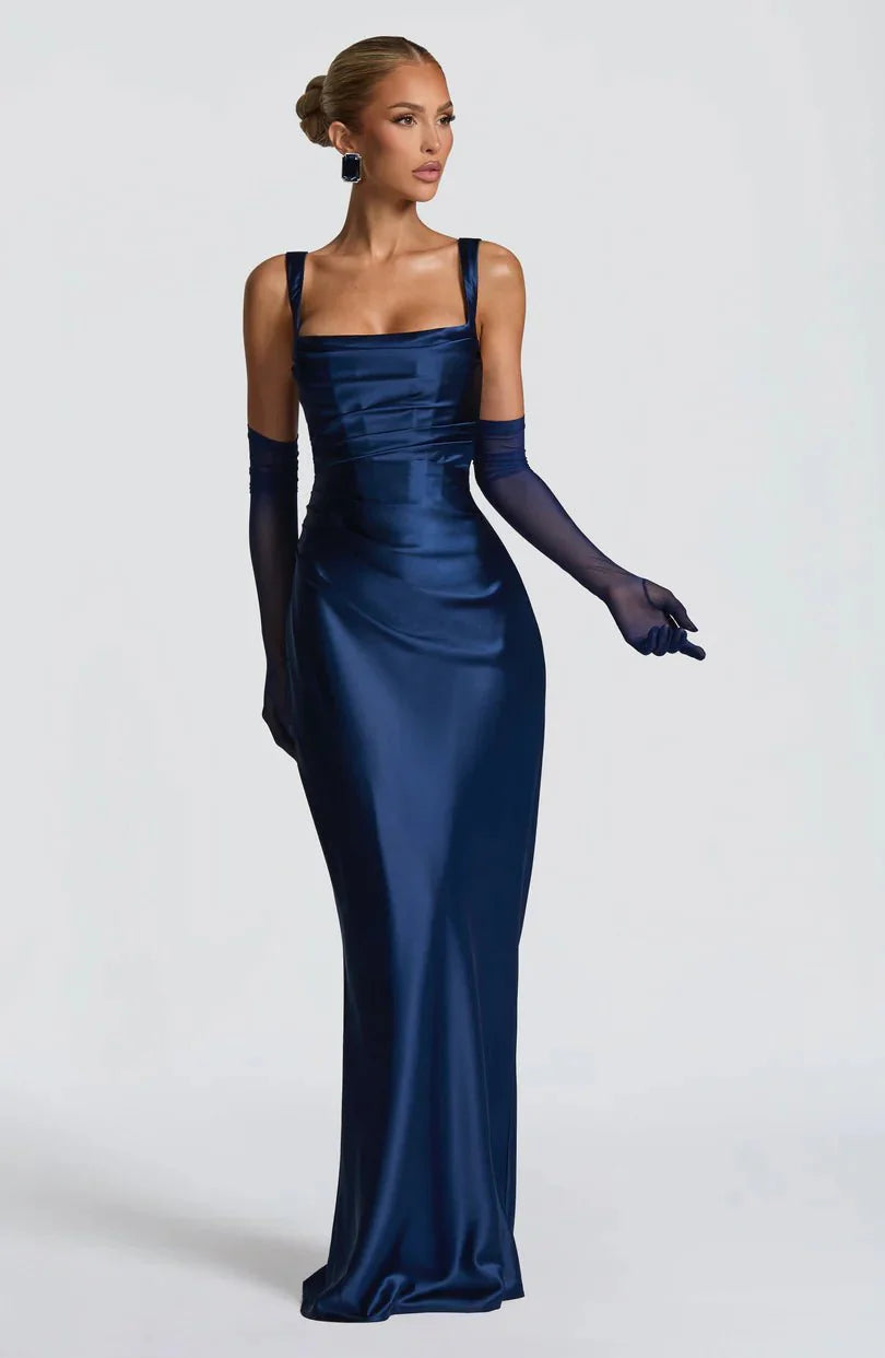 Calanthe Maxi Elbise - Lacivert