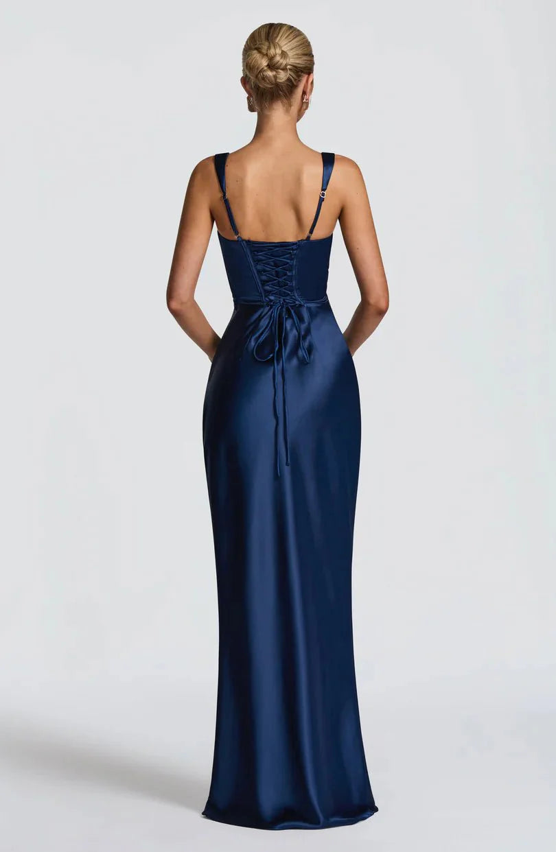 Calanthe Maxi Elbise - Lacivert