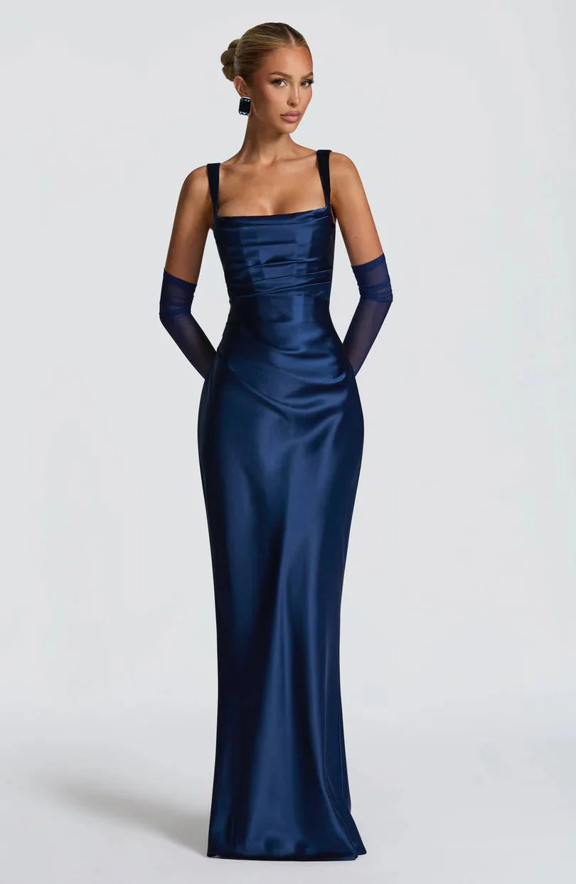 Calanthe Maxi Elbise - Lacivert