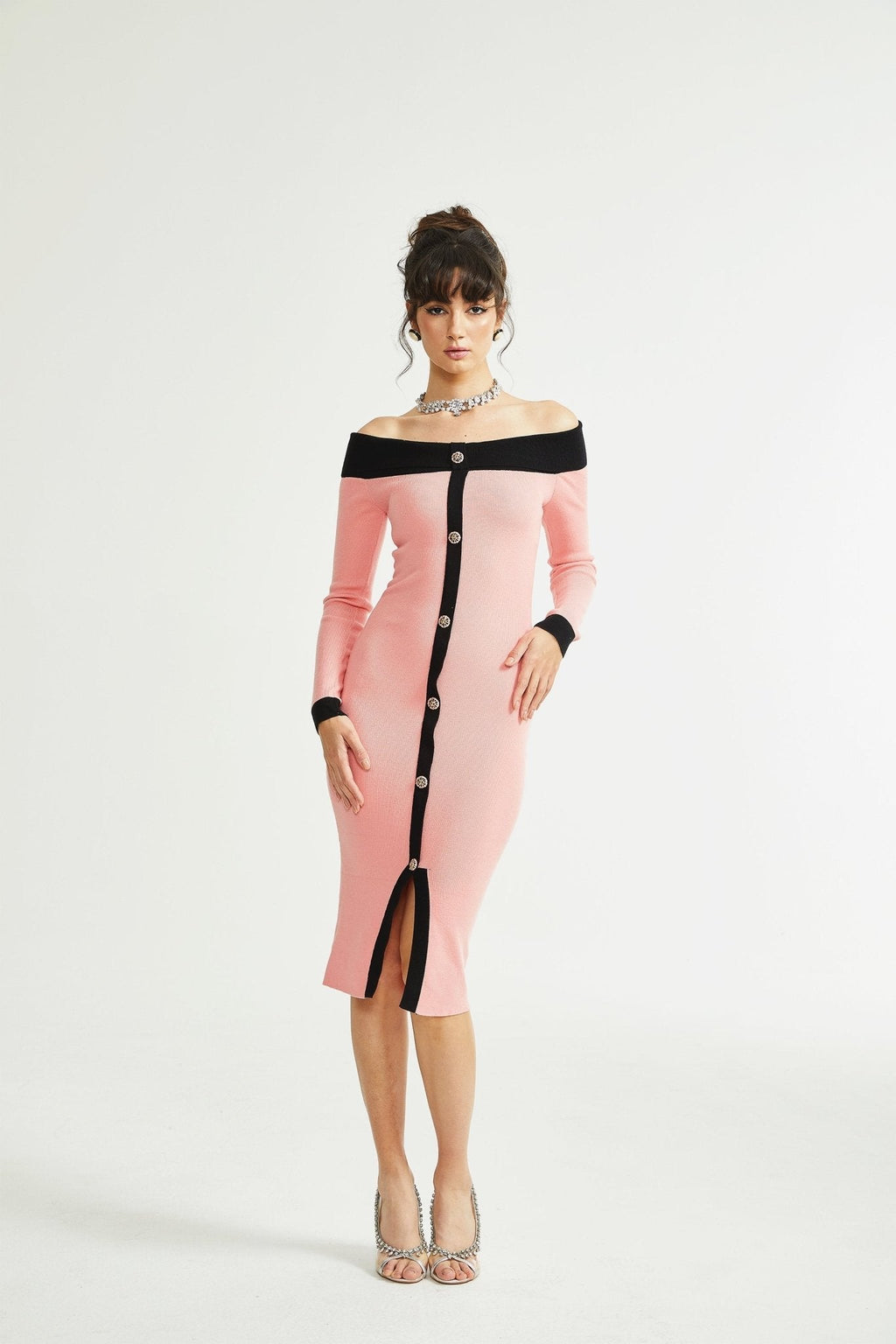 Carine midi elbise