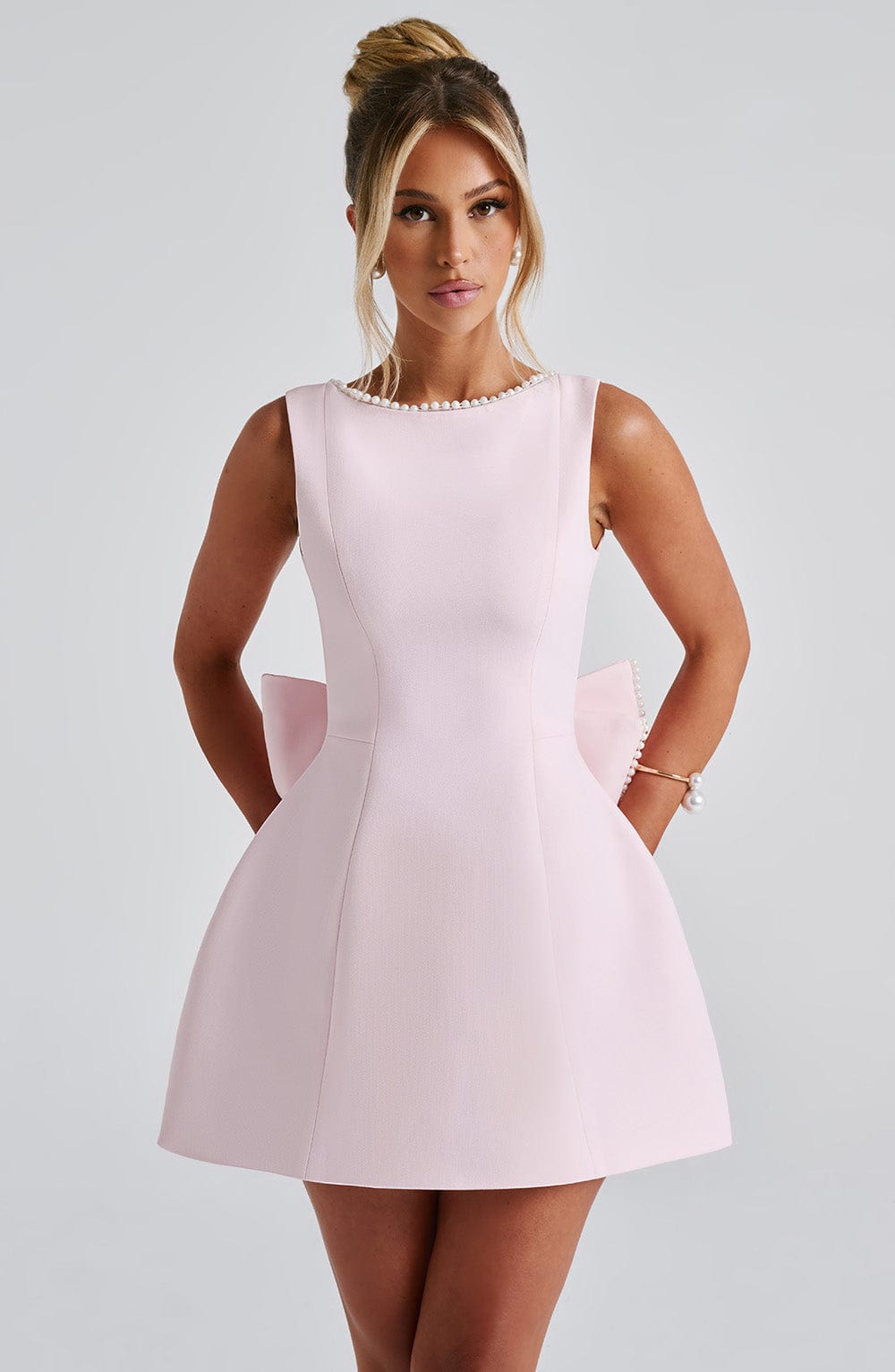 Carrie Mini Elbise - Pembe