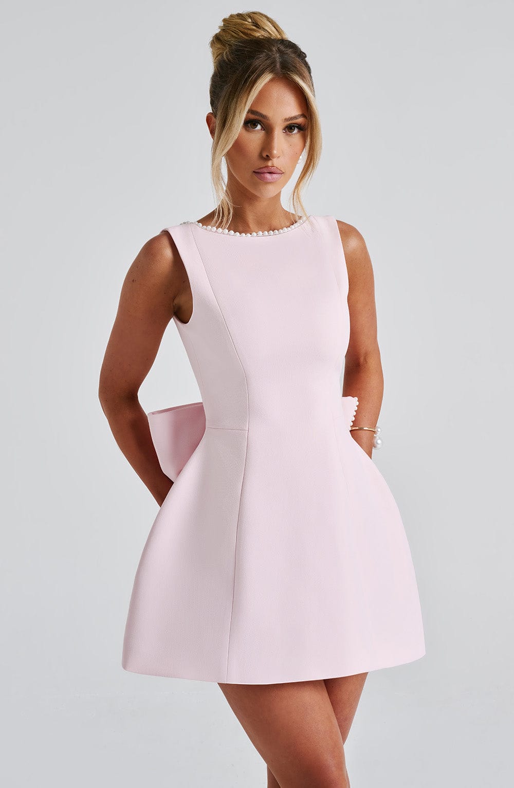Carrie Mini Elbise - Pembe