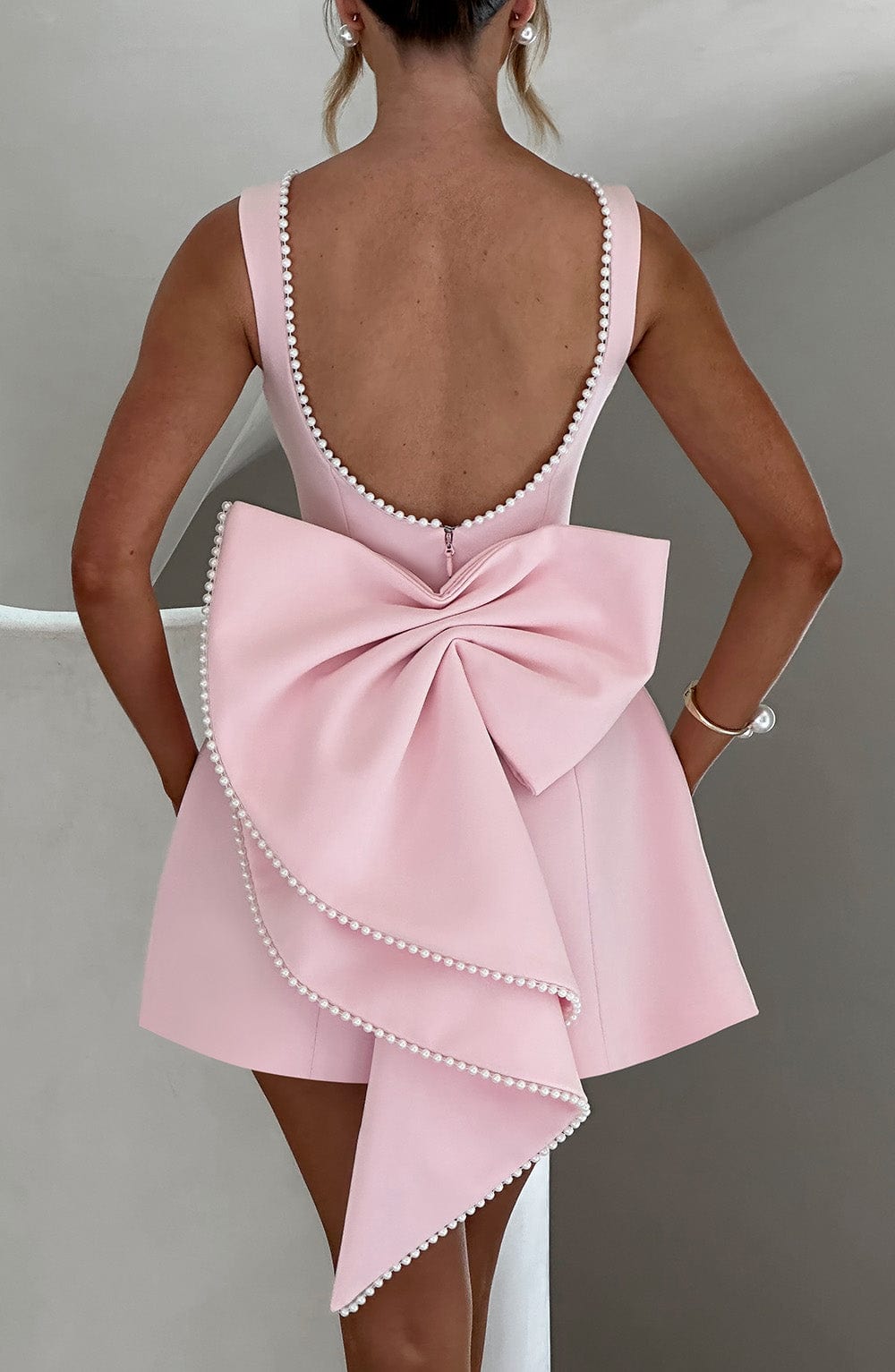Carrie Mini Elbise - Pembe