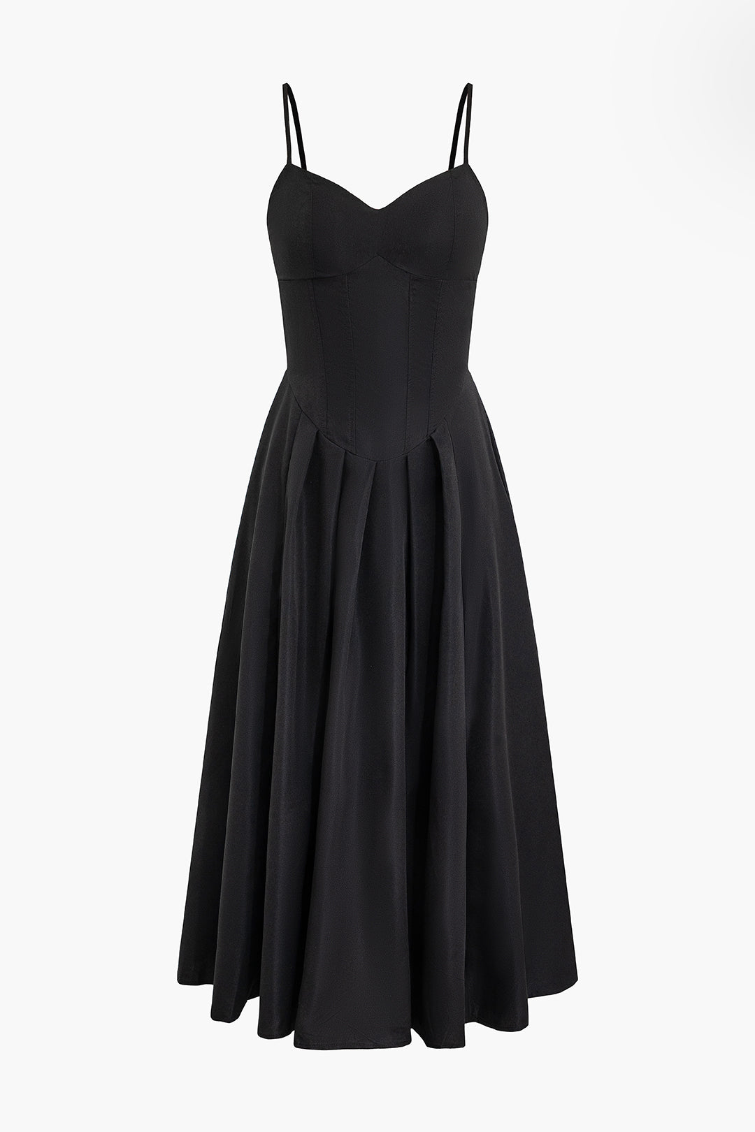 Basic Düz Korse Midi Elbise
