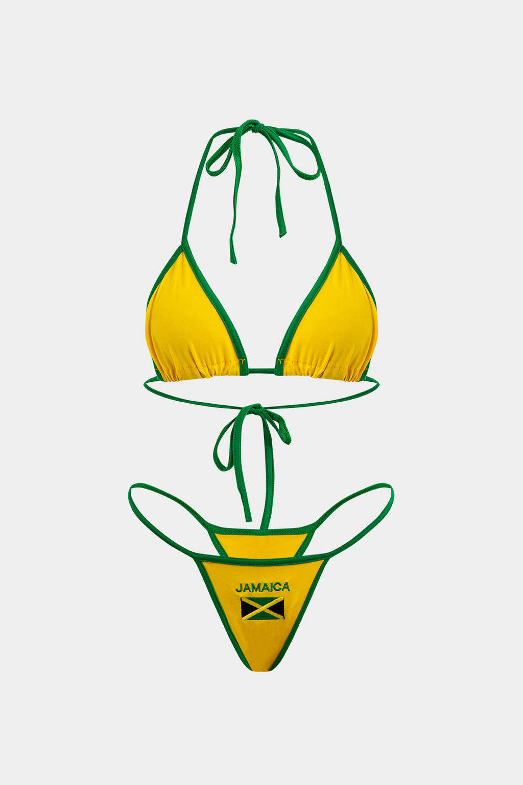 Nakışlı Kontrast Bikini Takımı