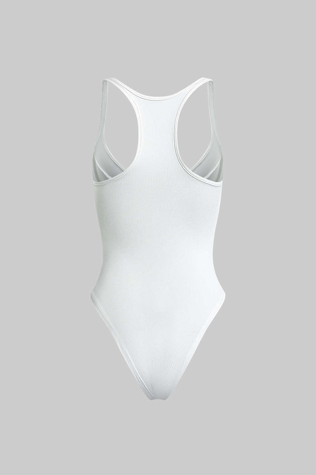 Düz Renk Derin V Yaka Bustiyer Bodysuit
