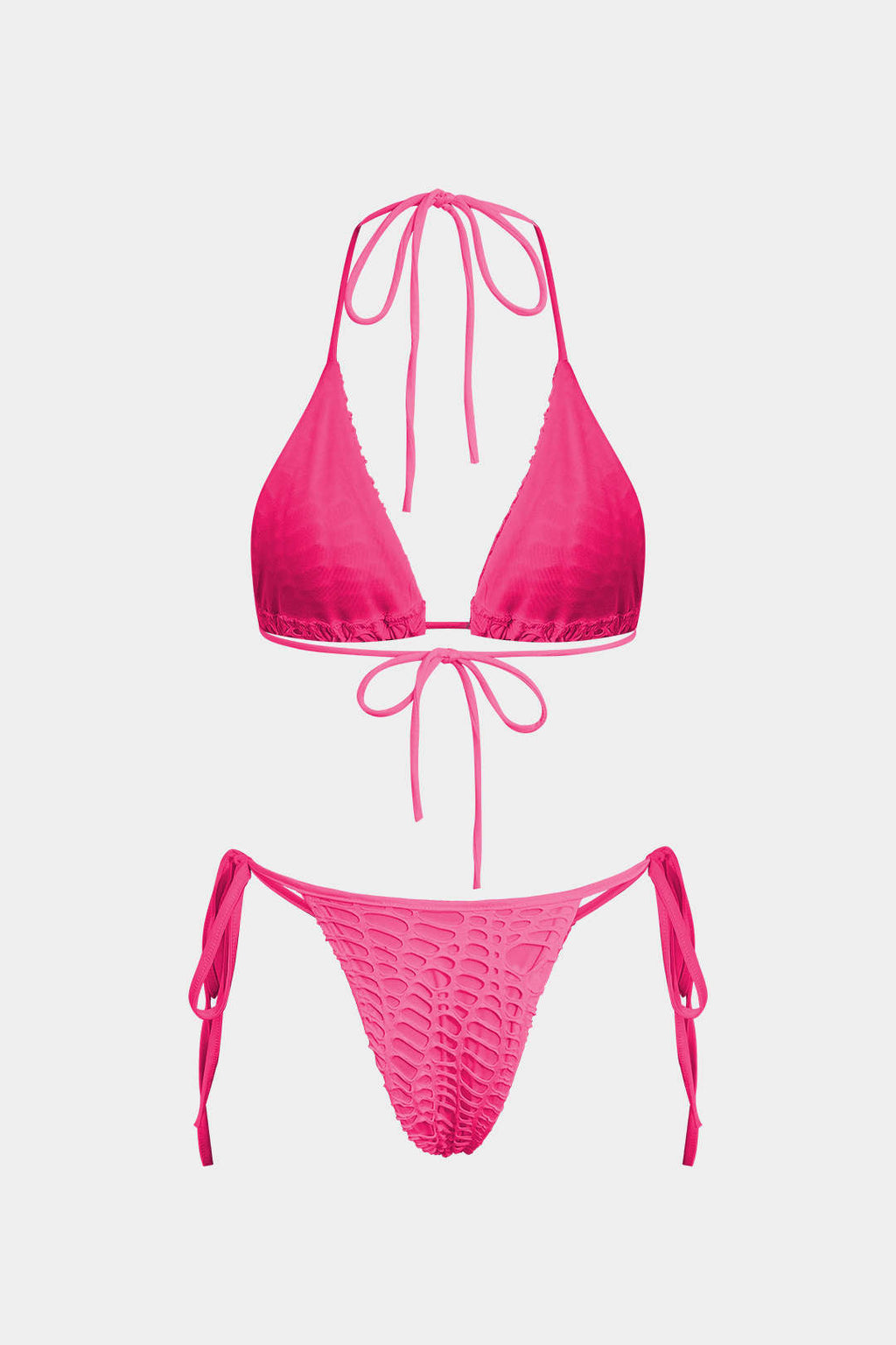 Halter Yaka Bikini ve Mayo Eteği Pareo Takımı