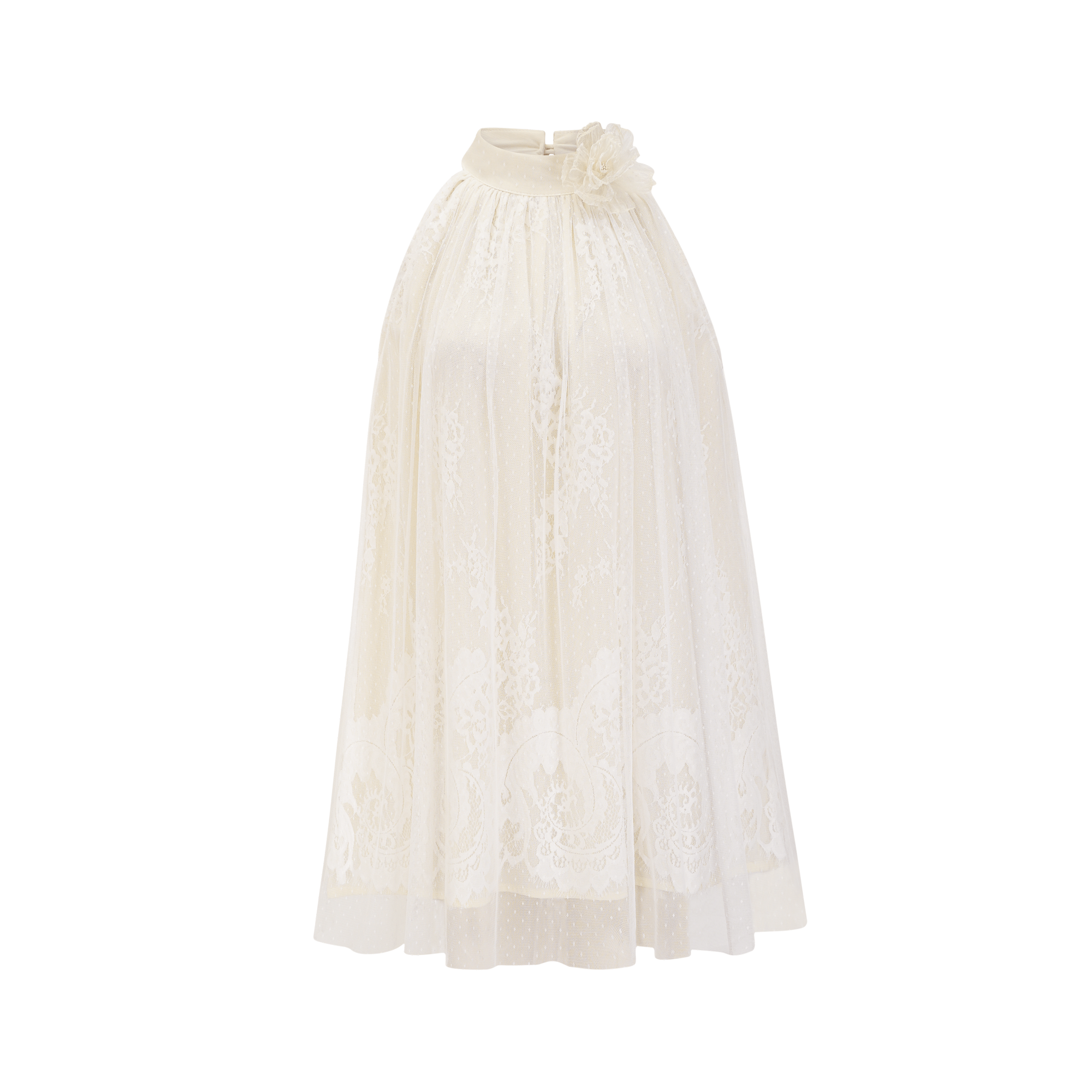 Chantara Gelin Beyaz Mini Elbise