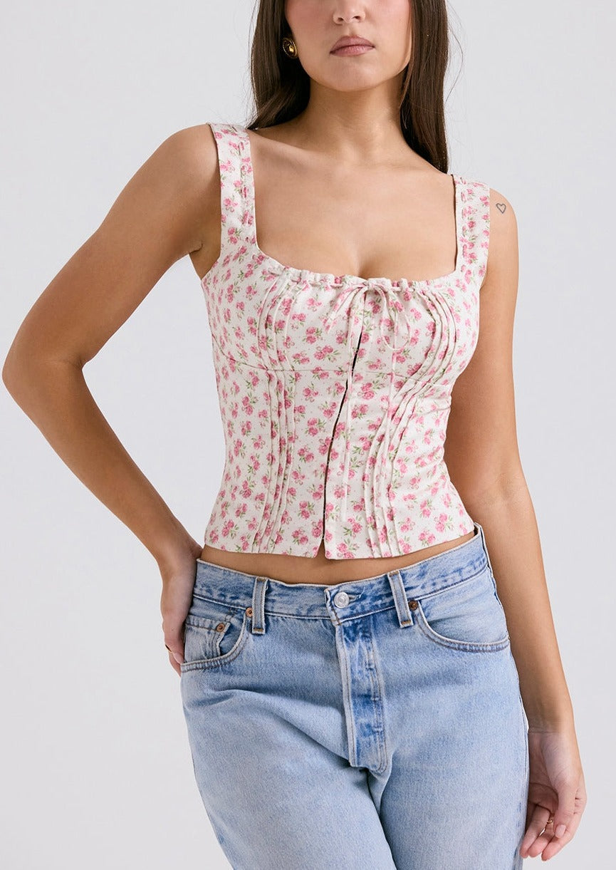 Daniela Çiçek Baskılı Crop Büstiyer ®