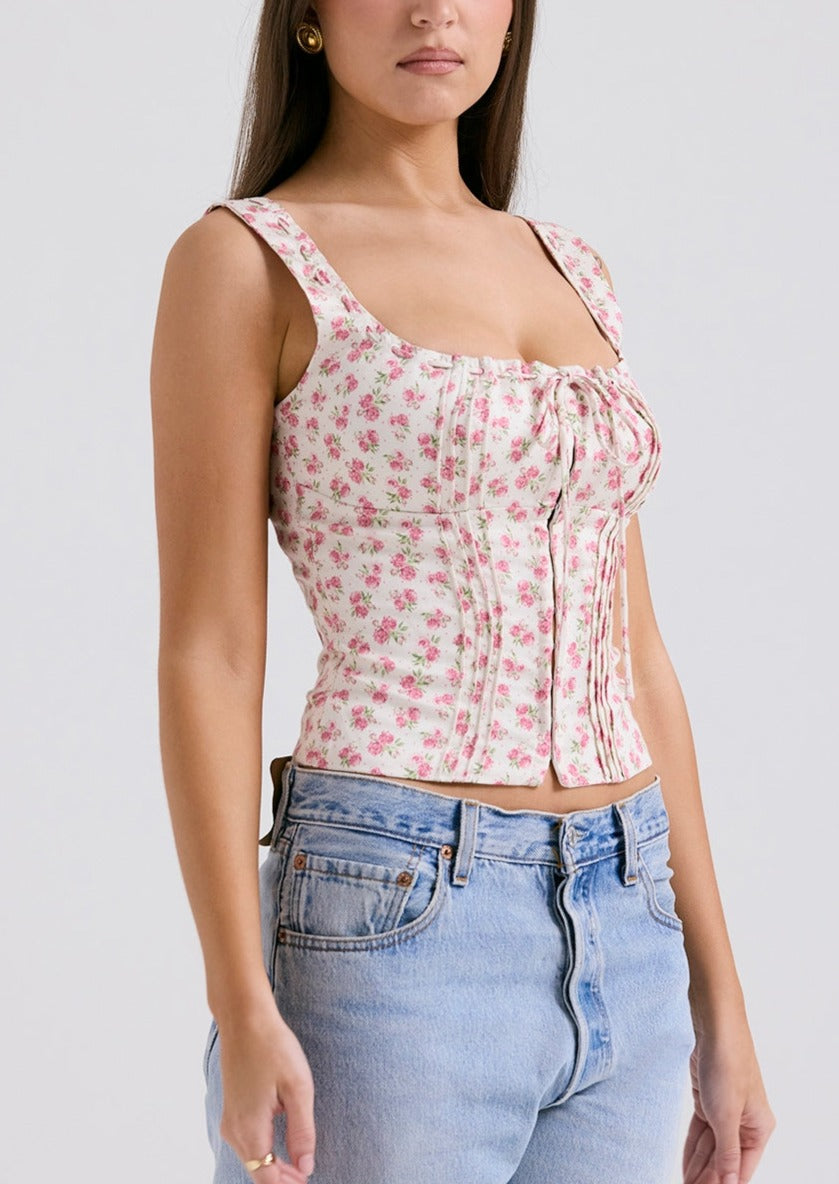 Daniela Çiçek Baskılı Crop Büstiyer ®