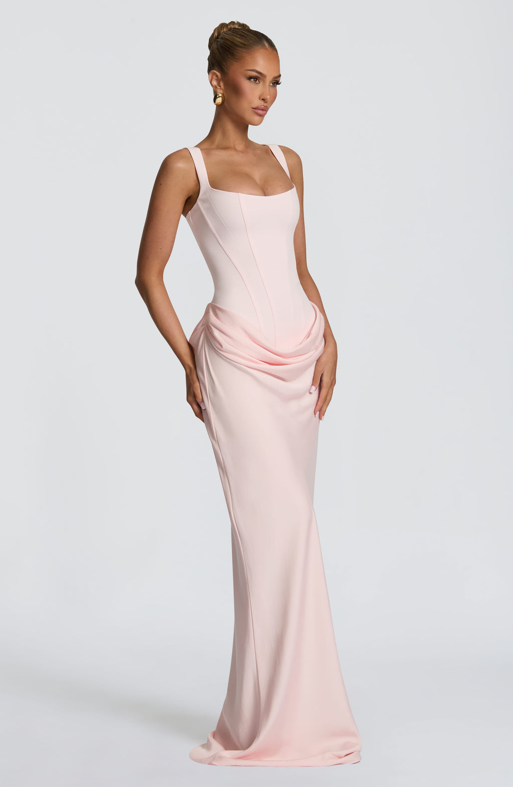 Cornelia Maxi Elbise - Pembe
