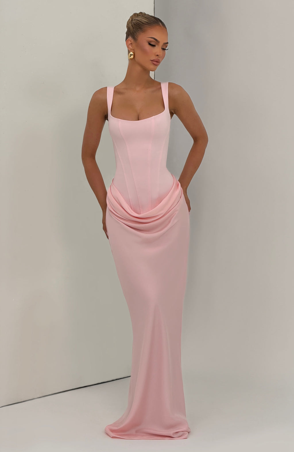 Cornelia Maxi Elbise - Pembe