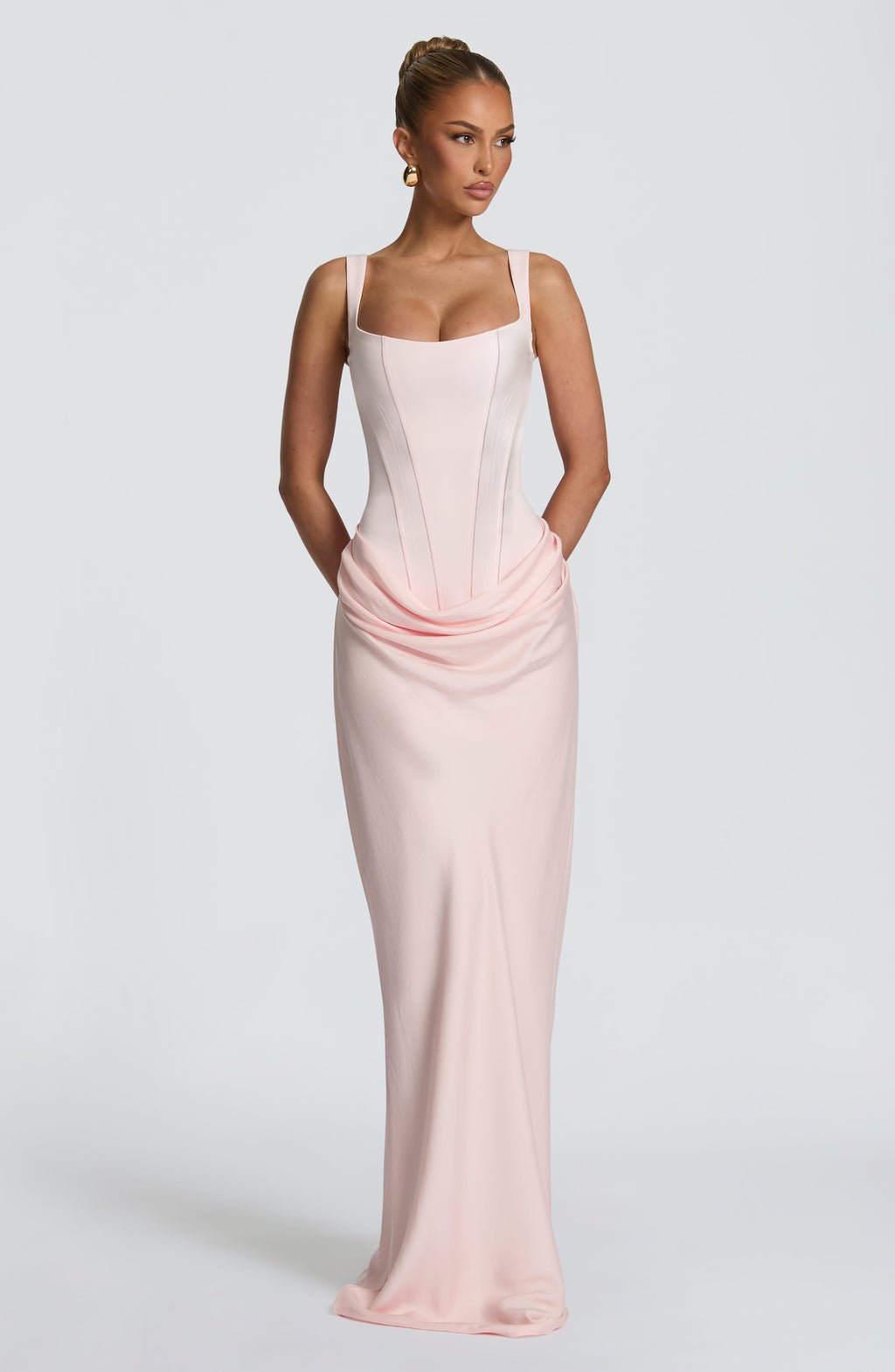 Cornelia Maxi Elbise - Pembe