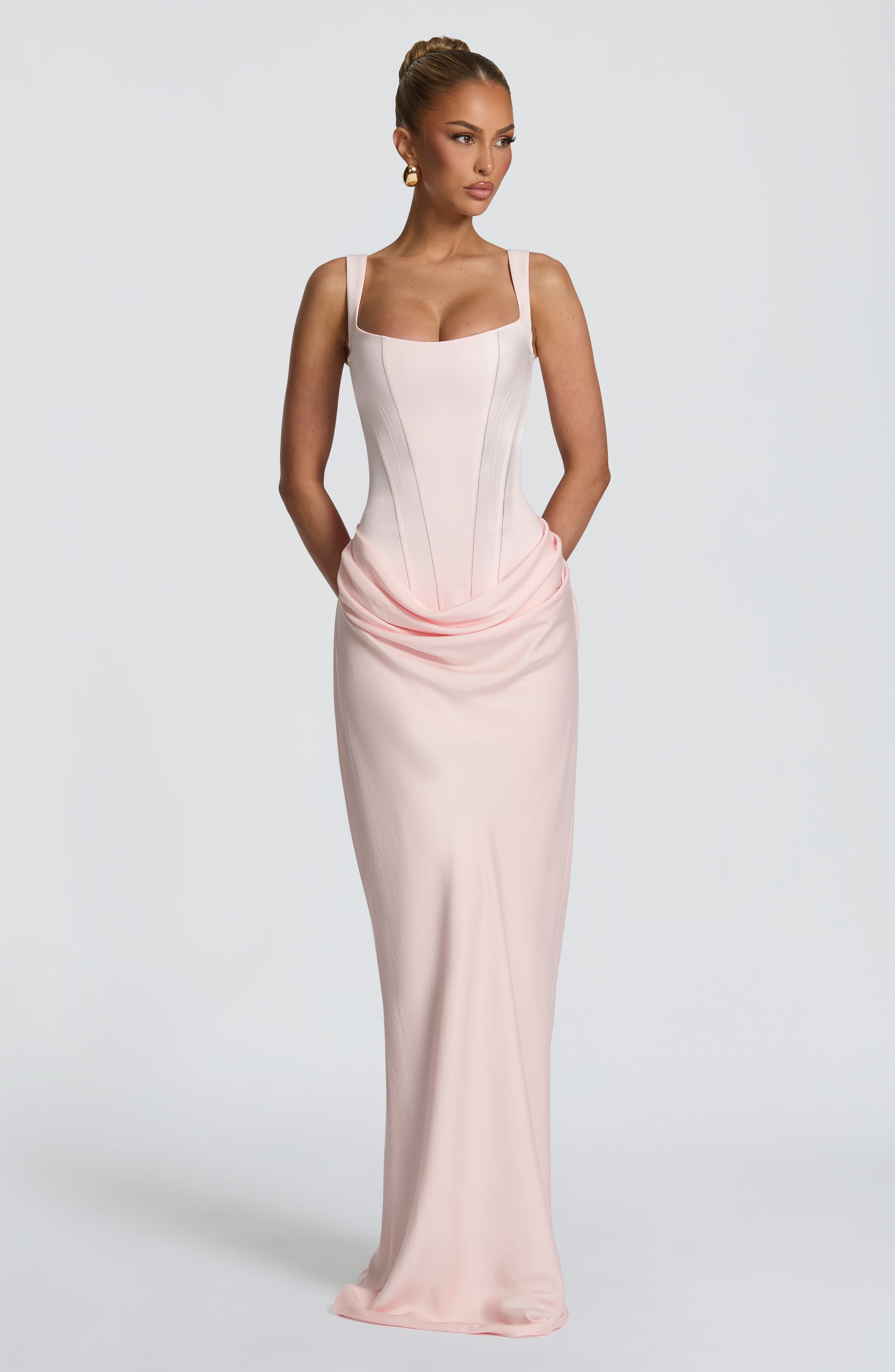 Cornelia Maxi Elbise - Pembe