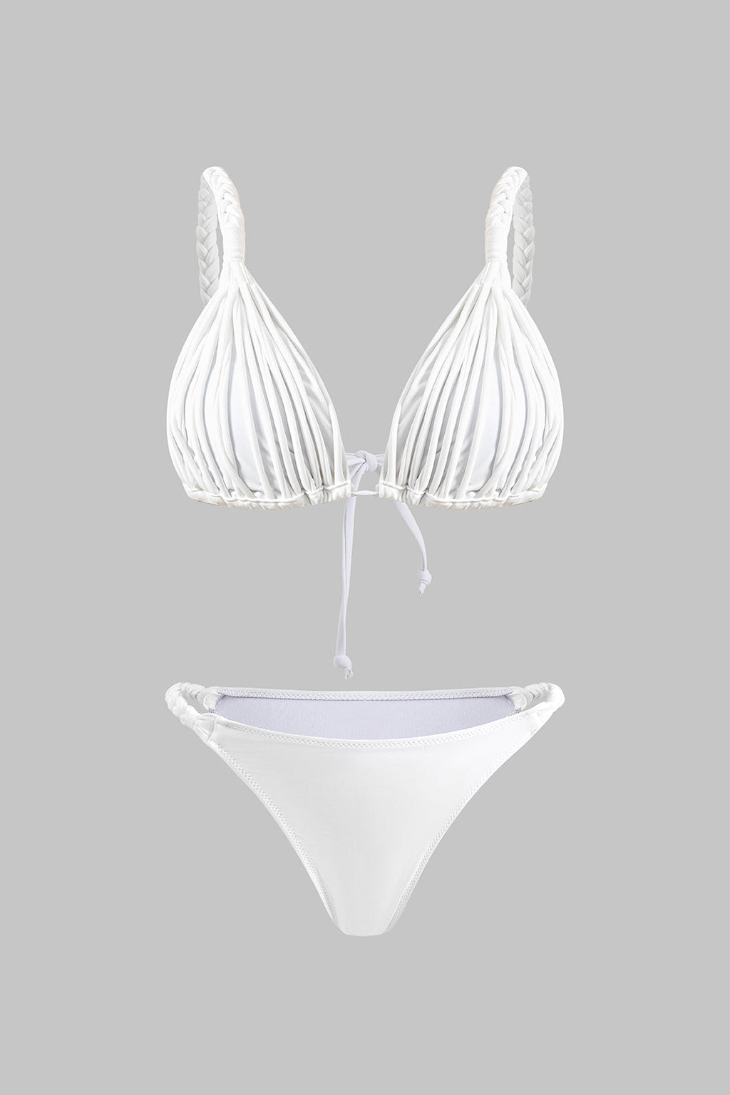 Büzgülü Bağlamalı Sırt Dekolteli Bikini Takımı