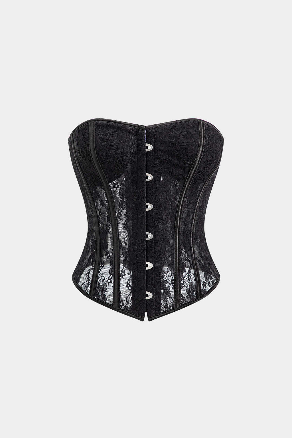 Lace Büstiyer Bağcıklı Tube Top ve Tanga Seti