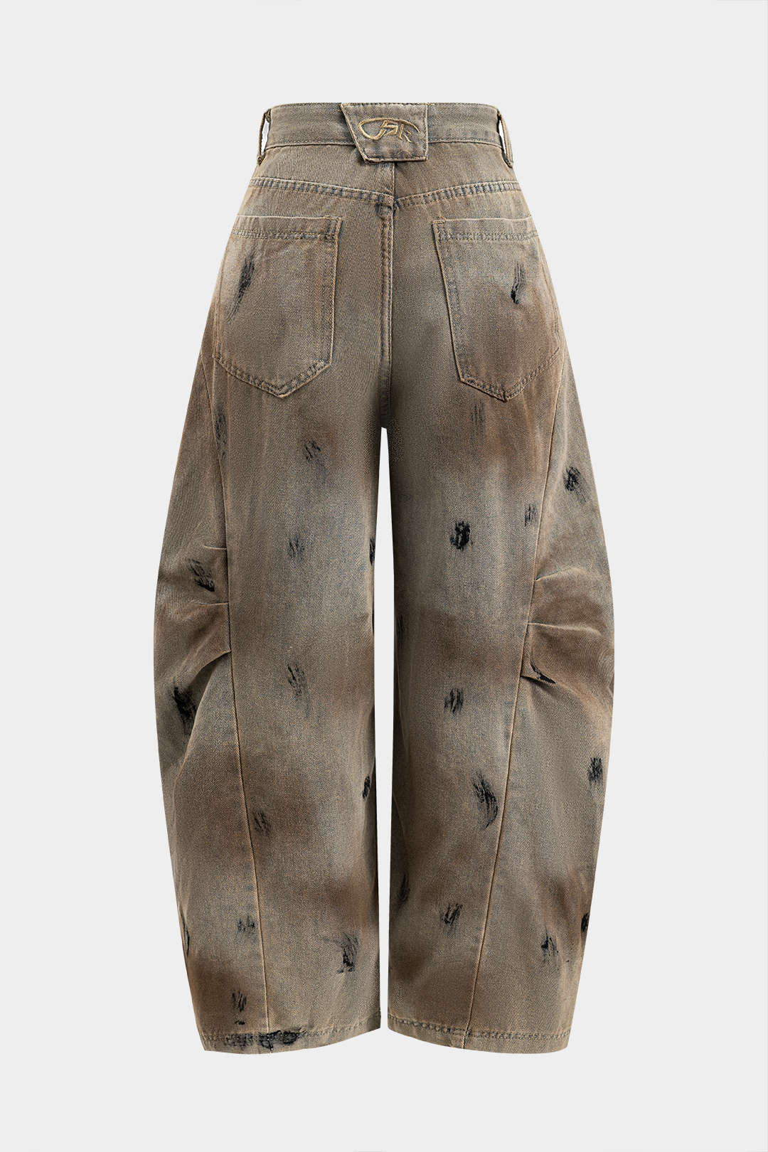 Eskitilmiş Denim Barrel Kot