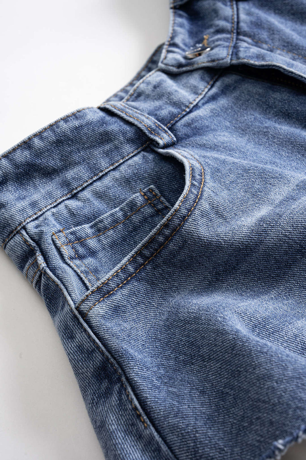 Denim Patchwork Şort