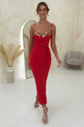 Rowan Bodycon Maxi Elbise | Kırmızı