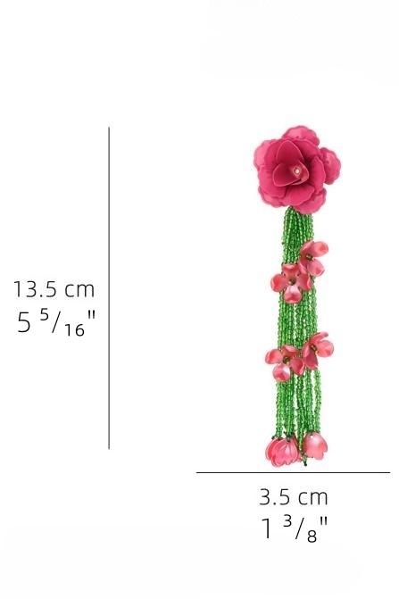 Donna Çiçek Püskül Küpe