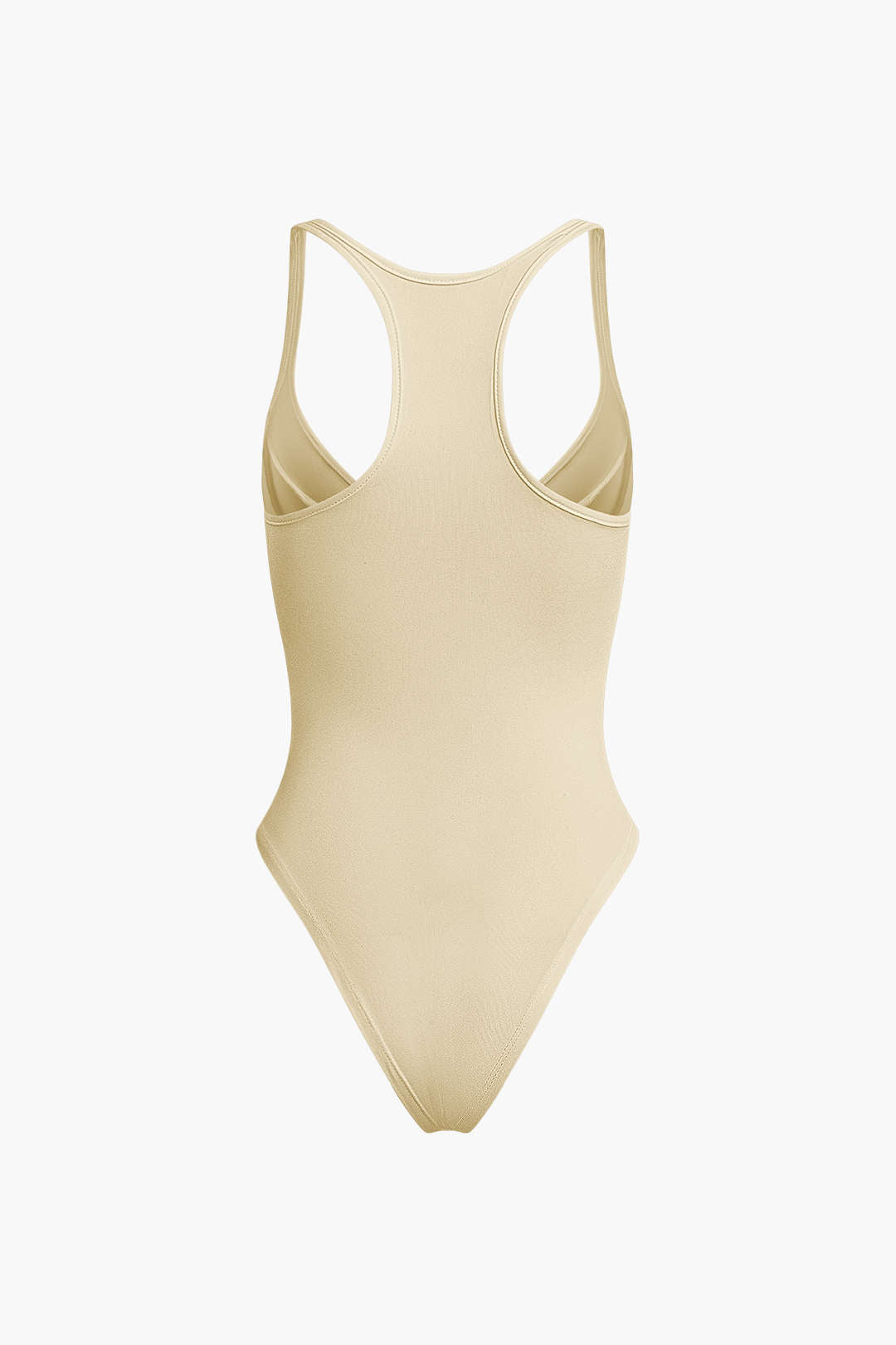 Düz Renk Derin V Yaka Bustiyer Bodysuit