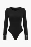 Shapewear deri Düğmeli Bodysuit