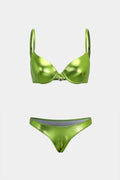 Büzgülü Sırt Dekolteli Şifon Bikini Takımı