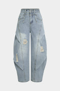 Denim Barrel Kot