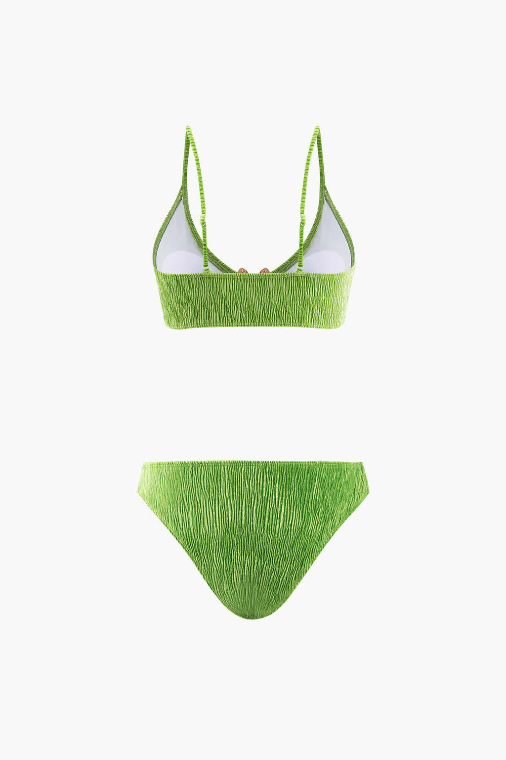 Kadife Dokulu Bikini ve Mayo Eteği Pareo Takım