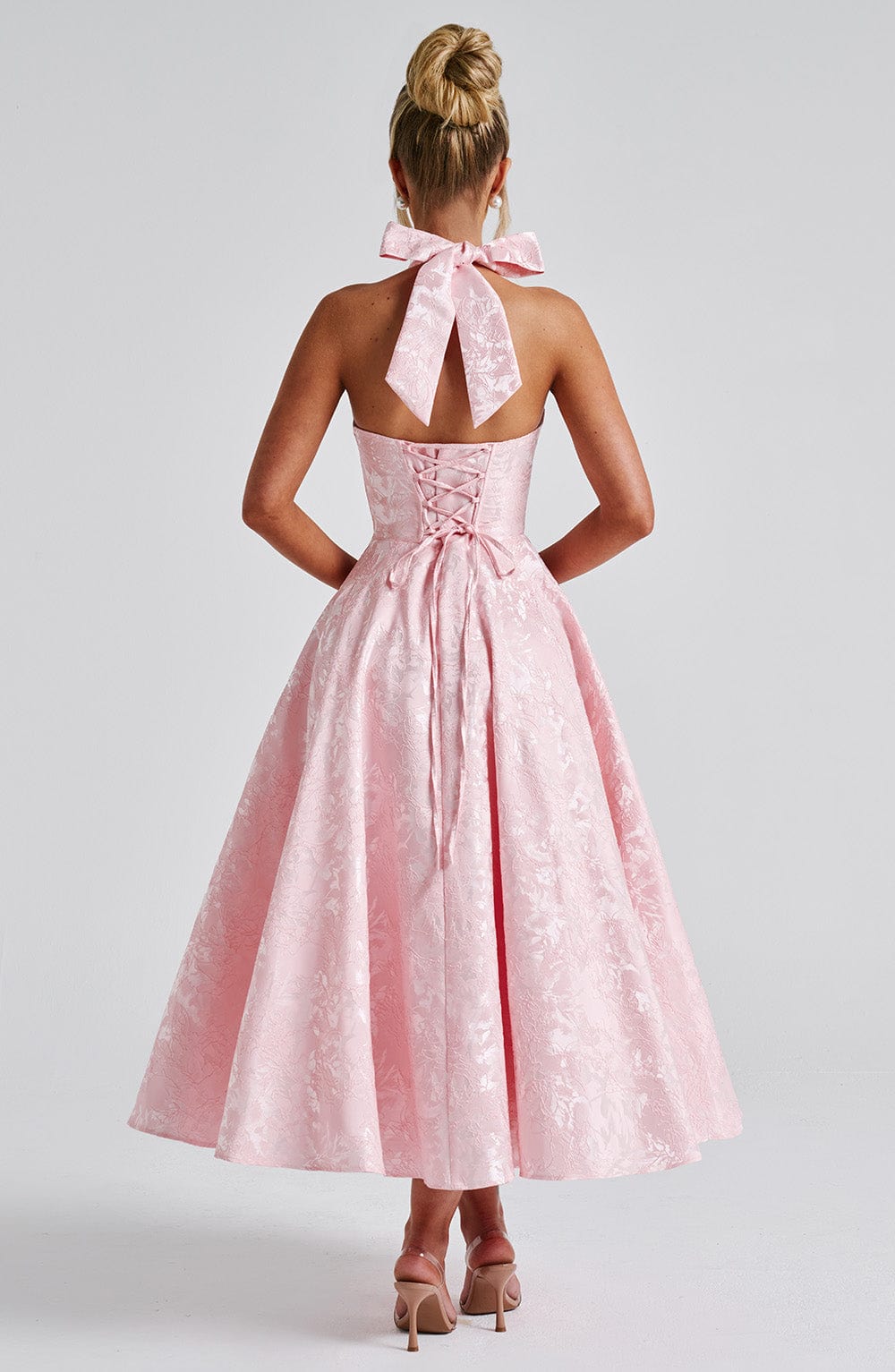 Effie Midi Elbise - Pembe