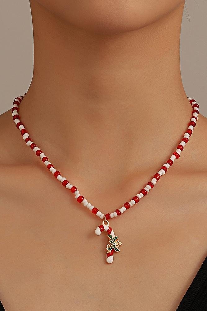 Mine Şeker Kamışı Boncuklu Kolye