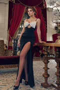 Erica Dekolteli Fiyonklu Maxi Slip Elbise