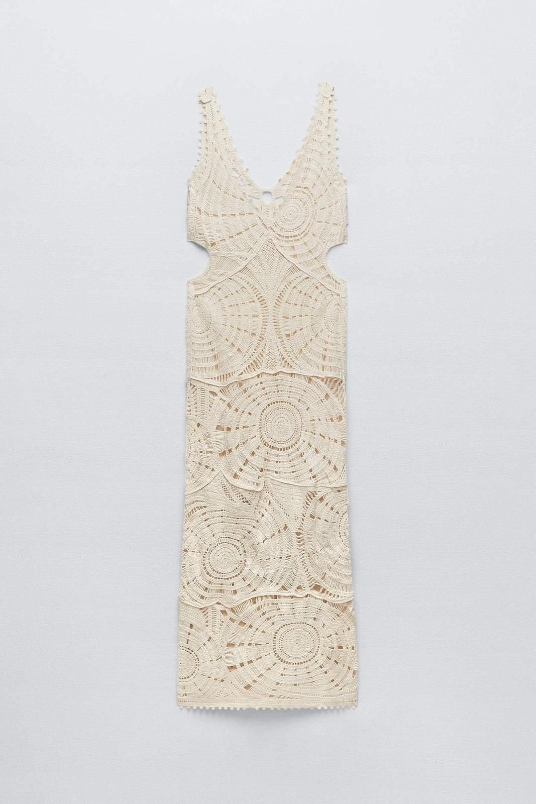 Ethel Cut-Out Tığ İşi Maxi Elbise