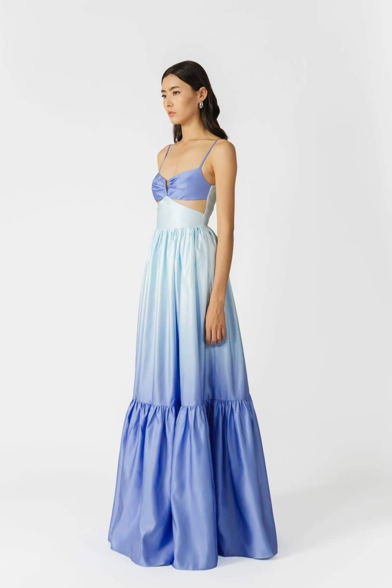 Ethel Dekolteli Degrade Maxi Slip Elbise